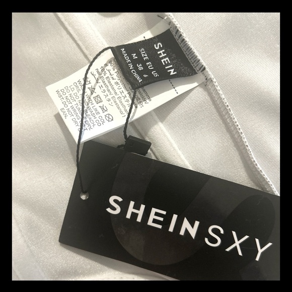 Shein SXY Graphic Print Criss Cross Push Up Tube Top/Corset M NWT - Picture 8 of 8